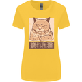 A Tired Cat Womens Wider Cut T-Shirt Yellow