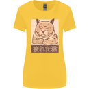 A Tired Cat Womens Wider Cut T-Shirt Yellow