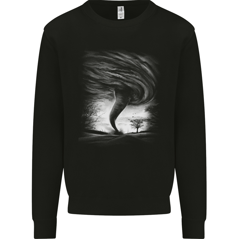 A Tornado Storm Chaser Extreme Weather Mens Sweatshirt Jumper Black