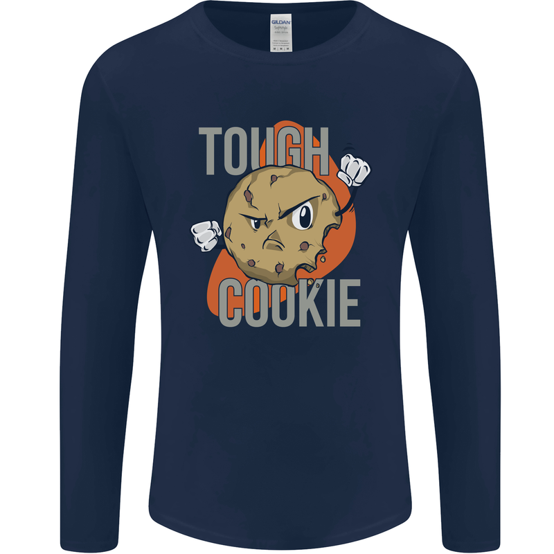 A Tough Cookie Funny MMA Mixed Martial Arts Mens Long Sleeve T-Shirt Navy Blue