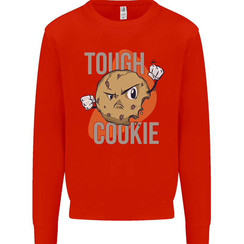 A Tough Cookie Funny MMA Mixed Martial Arts Mens Sweatshirt Jumper Bright Red