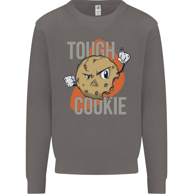 A Tough Cookie Funny MMA Mixed Martial Arts Mens Sweatshirt Jumper Charcoal