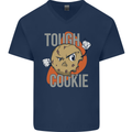 A Tough Cookie Funny MMA Mixed Martial Arts Mens V-Neck Cotton T-Shirt Navy Blue