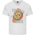 A Tough Cookie Funny MMA Mixed Martial Arts Mens V-Neck Cotton T-Shirt White