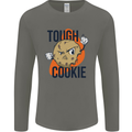 A Tough Cookie MMA Mixed Martial Arts Funny Mens Long Sleeve T-Shirt Charcoal