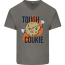 A Tough Cookie MMA Mixed Martial Arts Funny Mens V-Neck Cotton T-Shirt Charcoal