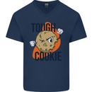A Tough Cookie MMA Mixed Martial Arts Funny Mens V-Neck Cotton T-Shirt Navy Blue