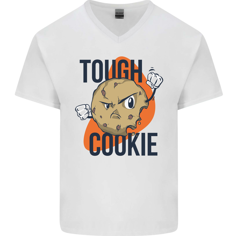 A Tough Cookie MMA Mixed Martial Arts Funny Mens V-Neck Cotton T-Shirt White