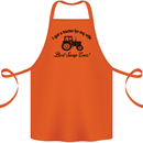 A Tractor for My Wife Funny Farming Farmer Cotton Apron 100% Organic Orange