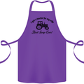 A Tractor for My Wife Funny Farming Farmer Cotton Apron 100% Organic Purple