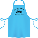 A Tractor for My Wife Funny Farming Farmer Cotton Apron 100% Organic Turquoise