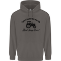 A Tractor for My Wife Funny Farming Farmer Mens 80% Cotton Hoodie Charcoal