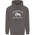 A Tractor for My Wife Funny Farming Farmer Mens 80% Cotton Hoodie Charcoal