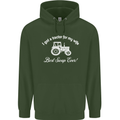 A Tractor for My Wife Funny Farming Farmer Mens 80% Cotton Hoodie Forest Green