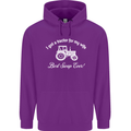 A Tractor for My Wife Funny Farming Farmer Mens 80% Cotton Hoodie Purple