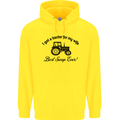 A Tractor for My Wife Funny Farming Farmer Mens 80% Cotton Hoodie Yellow