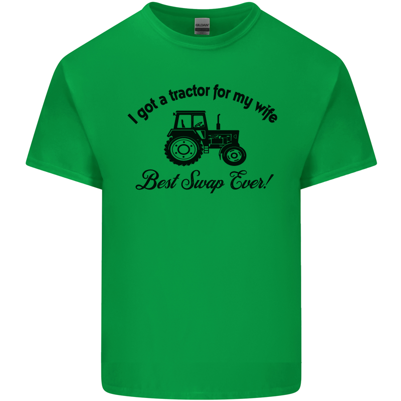 A Tractor for My Wife Funny Farming Farmer Mens Cotton T-Shirt Tee Top Irish Green