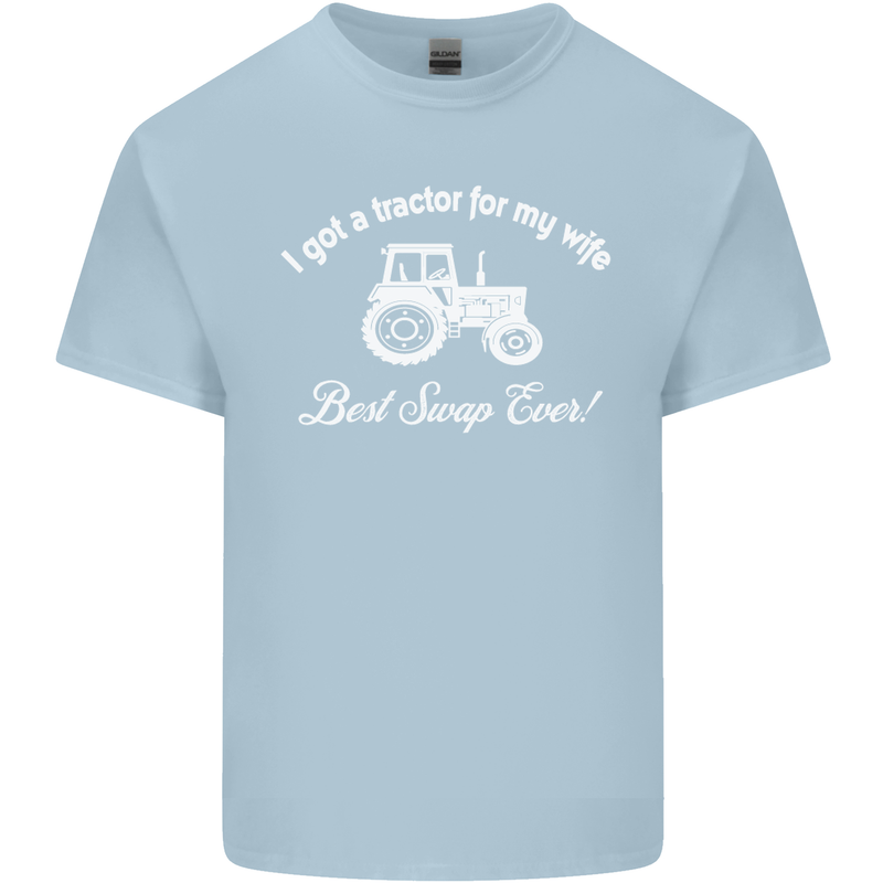 A Tractor for My Wife Funny Farming Farmer Mens Cotton T-Shirt Tee Top Light Blue