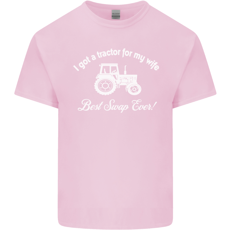 A Tractor for My Wife Funny Farming Farmer Mens Cotton T-Shirt Tee Top Light Pink