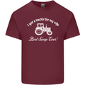 A Tractor for My Wife Funny Farming Farmer Mens Cotton T-Shirt Tee Top Maroon