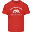 A Tractor for My Wife Funny Farming Farmer Mens Cotton T-Shirt Tee Top Red