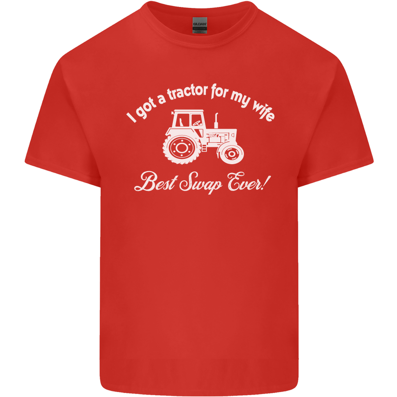 A Tractor for My Wife Funny Farming Farmer Mens Cotton T-Shirt Tee Top Red