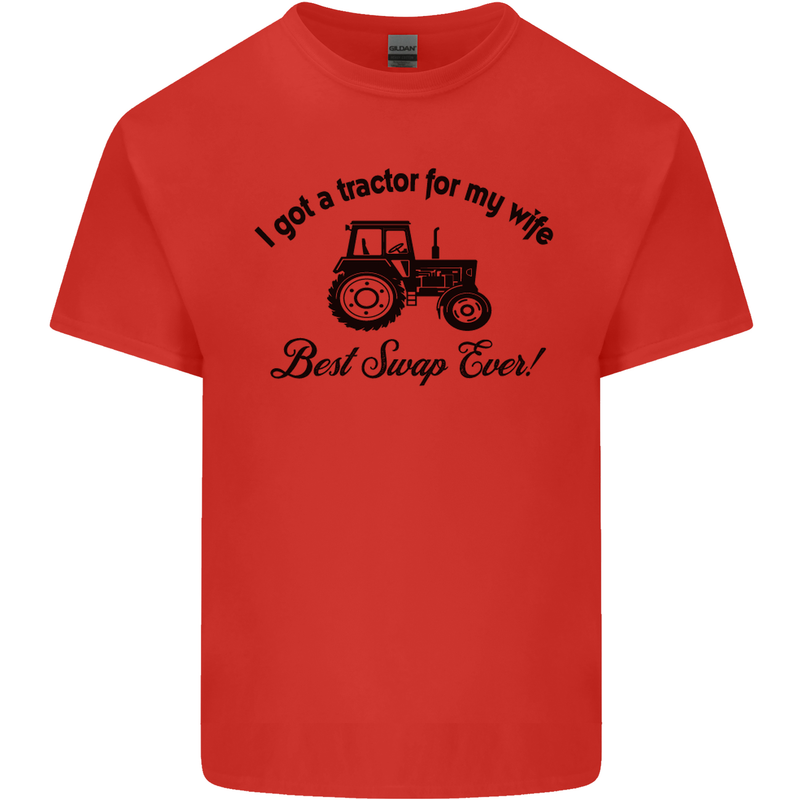 A Tractor for My Wife Funny Farming Farmer Mens Cotton T-Shirt Tee Top Red
