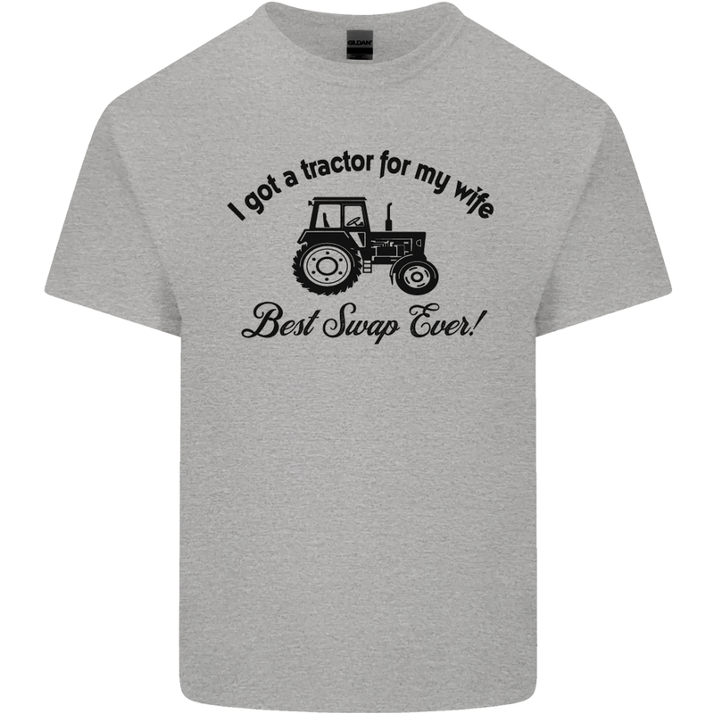 A Tractor for My Wife Funny Farming Farmer Mens Cotton T-Shirt Tee Top Sports Grey