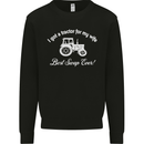 A Tractor for My Wife Funny Farming Farmer Mens Sweatshirt Jumper Black