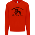 A Tractor for My Wife Funny Farming Farmer Mens Sweatshirt Jumper Bright Red