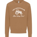 A Tractor for My Wife Funny Farming Farmer Mens Sweatshirt Jumper Caramel Latte