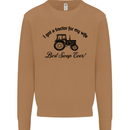 A Tractor for My Wife Funny Farming Farmer Mens Sweatshirt Jumper Caramel Latte