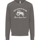 A Tractor for My Wife Funny Farming Farmer Mens Sweatshirt Jumper Charcoal