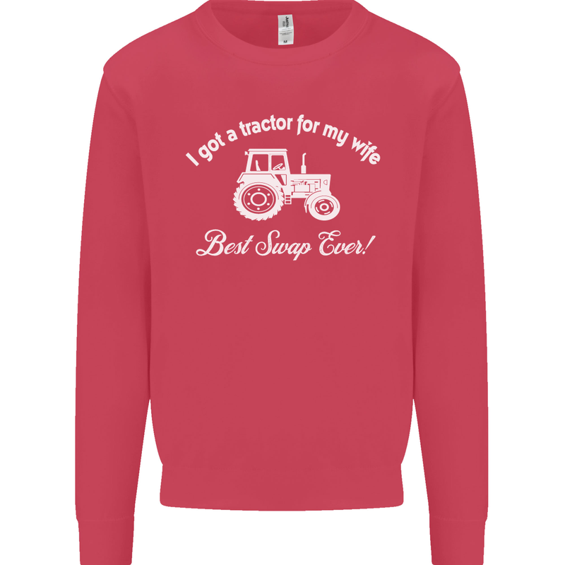 A Tractor for My Wife Funny Farming Farmer Mens Sweatshirt Jumper Heliconia
