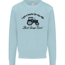 A Tractor for My Wife Funny Farming Farmer Mens Sweatshirt Jumper Light Blue