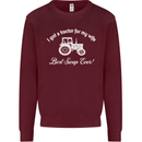 A Tractor for My Wife Funny Farming Farmer Mens Sweatshirt Jumper Maroon