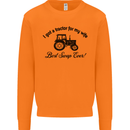 A Tractor for My Wife Funny Farming Farmer Mens Sweatshirt Jumper Orange