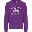 A Tractor for My Wife Funny Farming Farmer Mens Sweatshirt Jumper Purple