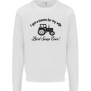 A Tractor for My Wife Funny Farming Farmer Mens Sweatshirt Jumper White