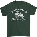 A Tractor for My Wife Funny Farming Farmer Mens T-Shirt Cotton Gildan Forest Green