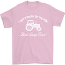 A Tractor for My Wife Funny Farming Farmer Mens T-Shirt Cotton Gildan Light Pink