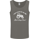 A Tractor for My Wife Funny Farming Farmer Mens Vest Tank Top Charcoal