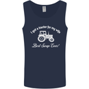 A Tractor for My Wife Funny Farming Farmer Mens Vest Tank Top Navy Blue