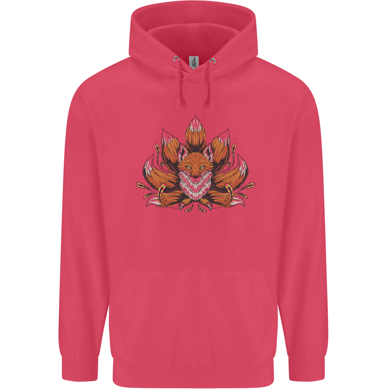 A Trippy Fox With Seven Tails Childrens Kids Hoodie Heliconia