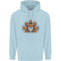 A Trippy Fox With Seven Tails Childrens Kids Hoodie Light Blue
