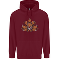 A Trippy Fox With Seven Tails Childrens Kids Hoodie Maroon