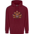 A Trippy Fox With Seven Tails Childrens Kids Hoodie Maroon