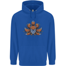 A Trippy Fox With Seven Tails Childrens Kids Hoodie Royal Blue