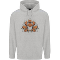 A Trippy Fox With Seven Tails Childrens Kids Hoodie Sports Grey