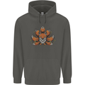 A Trippy Fox With Seven Tails Childrens Kids Hoodie Storm Grey